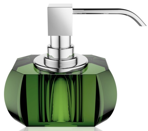 Dozator sapun lichid Decor Walther Kristall KR SSP  12x13x9cm  verde-crom