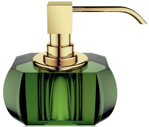 Dozator sapun lichid Decor Walther Kristall KR SSP  12x13x9cm  verde-auriu