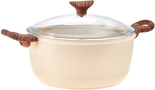 Oala cu capac Sambonet Rock & Rose 24cm  4.5 litri  inductie  roz