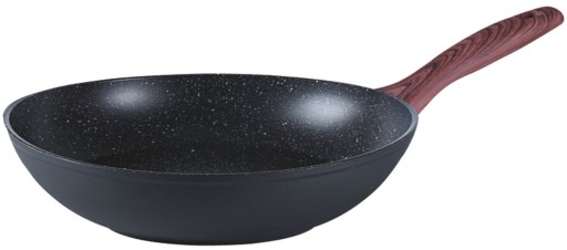 Tigaie tip WOK Sambonet Rock & Rose 28cm  3.5 litri  inductie  negru