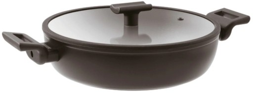 Cratita cu capac Sambonet Titan Pro Double 28cm  4 litri  inductie  negru