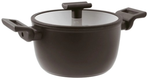 Oala cu capac Sambonet Titan Pro Double 20cm  3.1 litri  inductie  negru