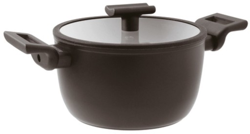 Oala cu capac Sambonet Titan Pro Double 24cm  5.5 litri  inductie  negru