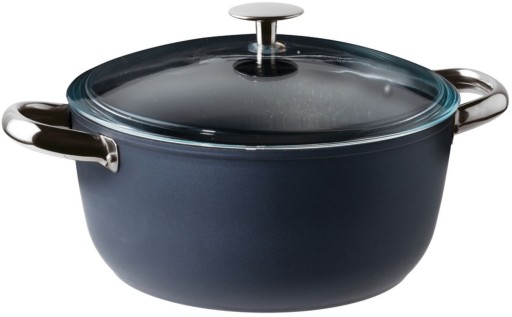 Oala cu capac Sambonet Midnight Blue 20cm  2.5 litri  inductie  albastru