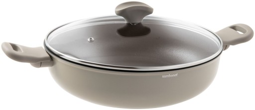 Cratita cu capac Sambonet Silver Force 28cm  4 litri  inductie