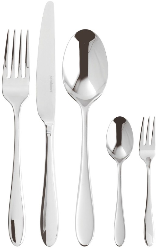 Set tacamuri Sambonet Velvet Solid Handle  30 piese  inox