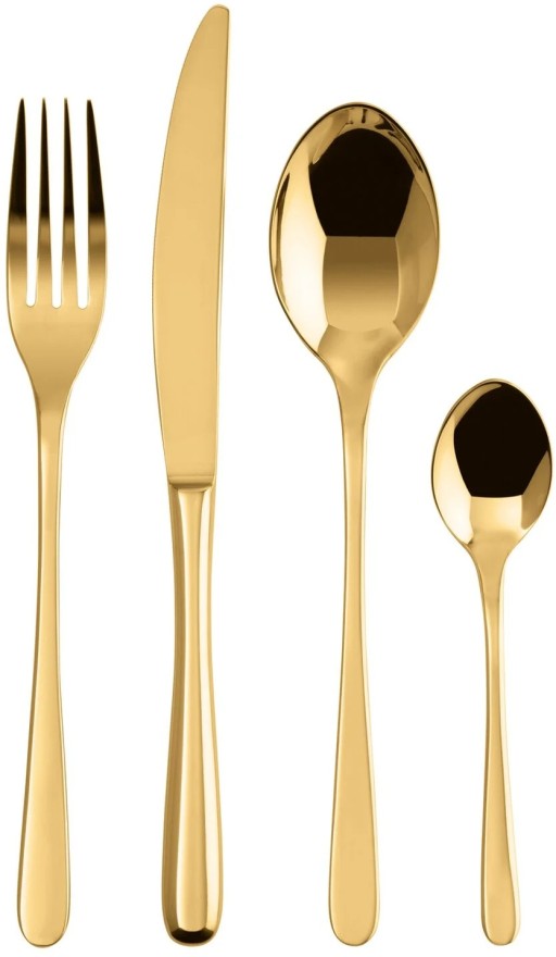 Set tacamuri Sambonet Taste Solid Handle  24 piese  auriu