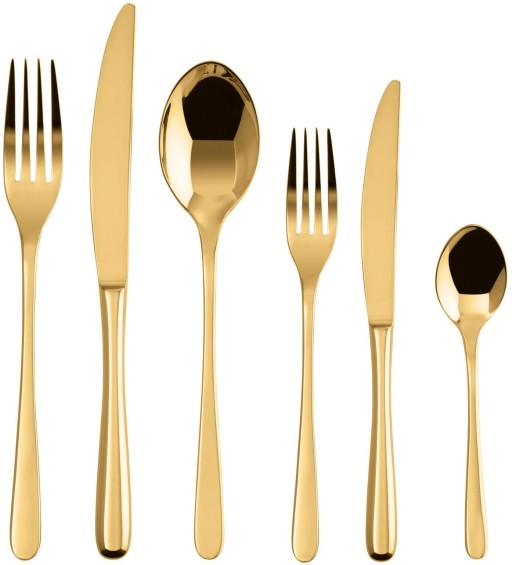 Set tacamuri Sambonet Taste Solid Handle  36 piese  auriu