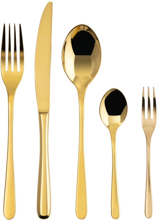 Set tacamuri Sambonet Taste Solid Handle  60 piese  auriu