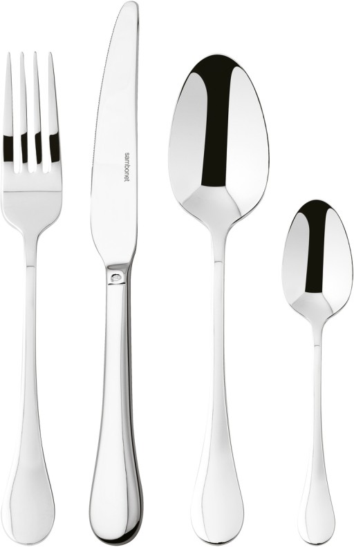 Set tacamuri Sambonet Bloom Solid Handle  24 piese  inox