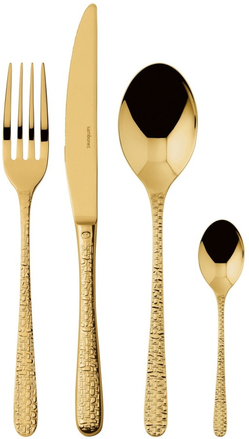 Set tacamuri Sambonet Venezia Solid Handle  24 piese  auriu