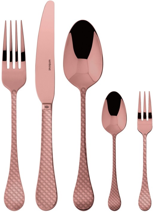 Set tacamuri Sambonet Taormina Solid Handle  30 piese  cupru