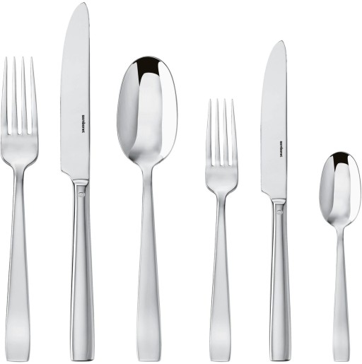 Set tacamuri Sambonet Flat Solid Handle  36 piese  inox