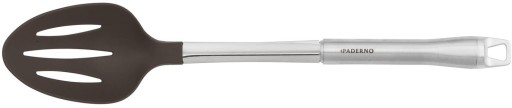 Lingura perforata Paderno seria 48278  33cm  inox-negru