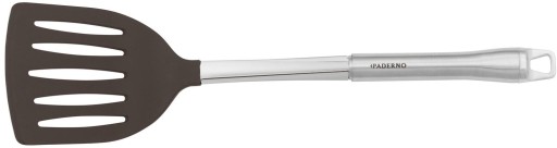 Spatula perforata Paderno seria 48278  33x8.5cm  inox-negru