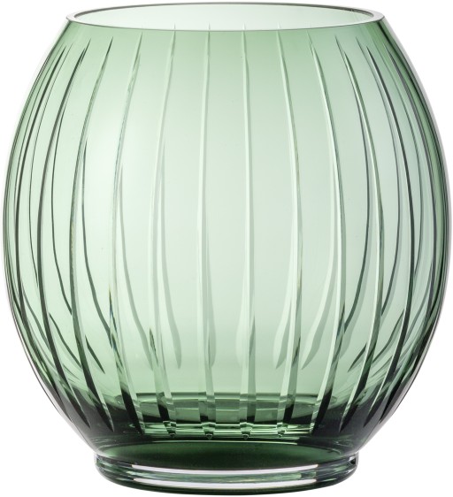 Vaza Zwiesel Glas Signum  design Bernadotte & Kylberg  handmade  19cm  verde fumuriu