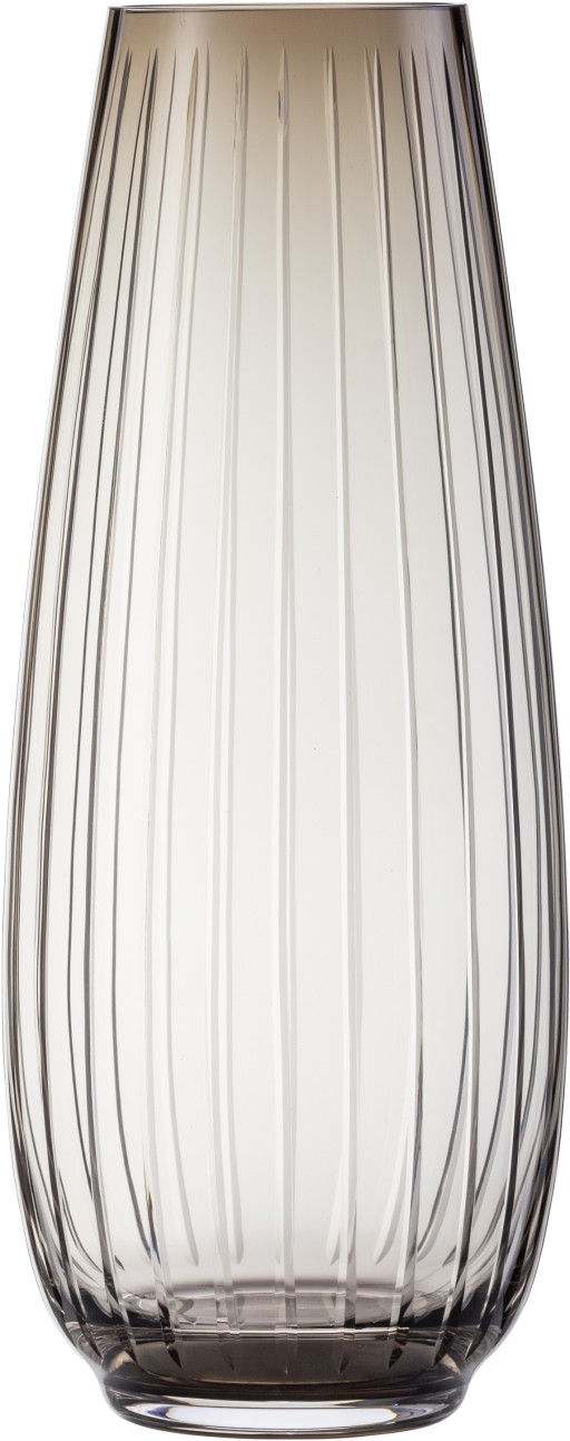 Vaza Zwiesel Glas Signum  design Bernadotte & Kylberg  handmade  41cm  maro fumuriu