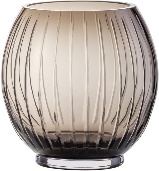 Vaza Zwiesel Glas Signum  design Bernadotte & Kylberg  handmade  19cm  maro fumuriu