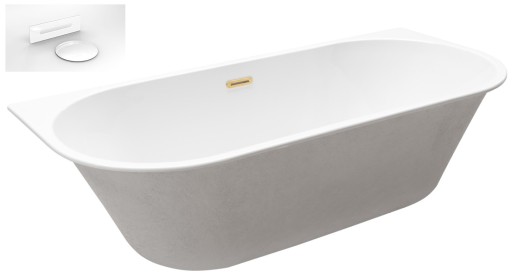 Cada baie rectangulara Besco Vica Slim+ 170x80cm  acril  ventil alb