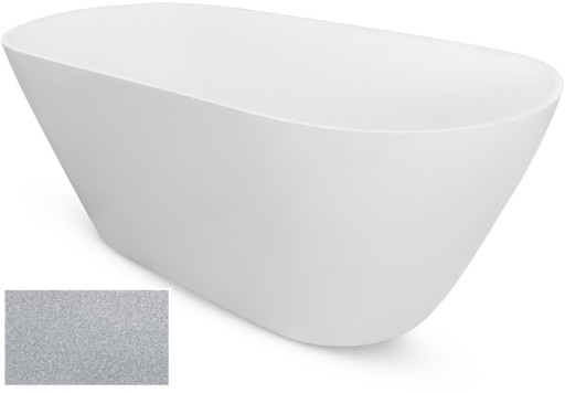 Cada freestanding Besco Moya Glam 170x72cm  Silver
