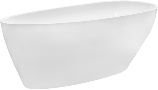 Cada freestanding Besco Goya 160x70cm  alba  ventil click-clack cu top cleaning crom