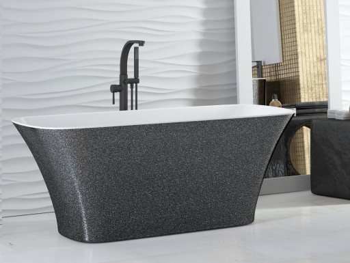 Cada freestanding Besco Assos Glam 160x70cm  grafit