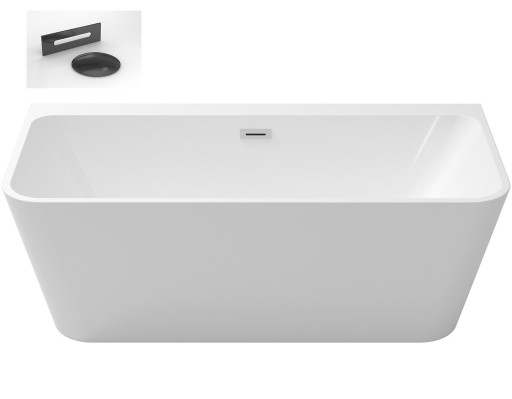 Cada freestanding Besco Varya 150x75cm  montare la perete  ventil si preaplin grafit