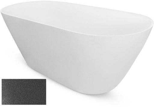 Cada freestanding Besco Moya Glam 160x68cm  Graphite