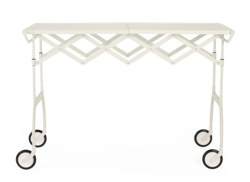 Masuta pliabila Kartell Battista  design Antonio Citterio & Oliver Low  100x54cm  h69cm  alb mat