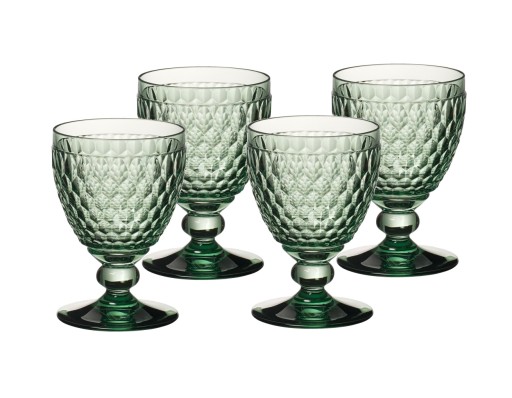 Set 4 pahare vin rosu Villeroy & Boch Boston Coloured verde  132mm  0.31 litri