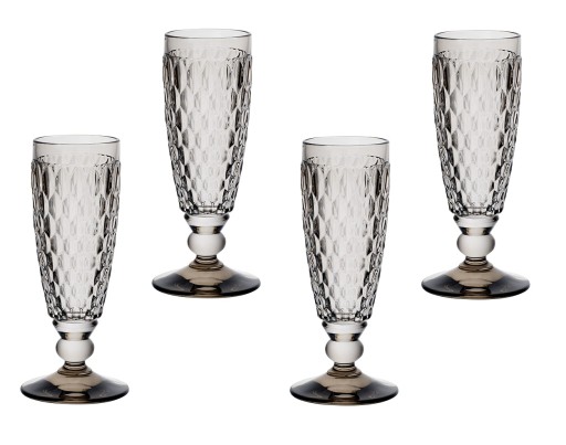 Set 4 pahare sampanie Villeroy & Boch Boston Flute fumuriu 163mm  0 15 litri