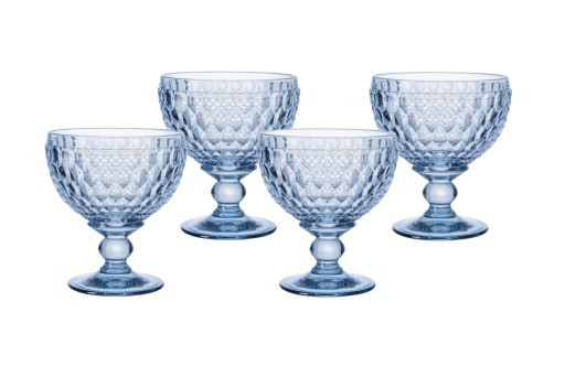 Set 4 pahare Villeroy & Boch Boston Champagne albastru 0.40 litri