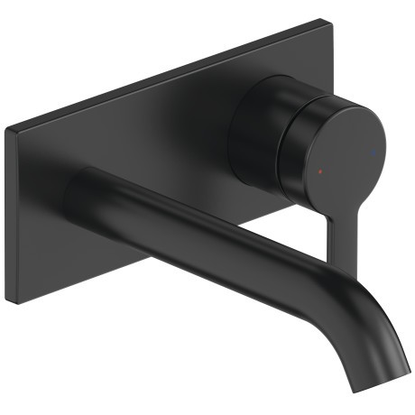 Baterie lavoar Duravit C.1 de perete  pipa 174mm  fara ventil  necesita corp ingropat  negru mat