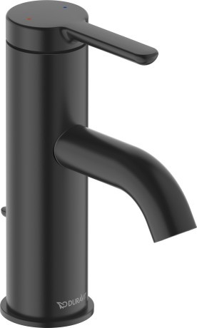 Baterie lavoar Duravit C.1 S  ventil pop-up  negru mat