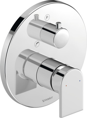 Baterie dus Duravit Tulum by Starck cu montaj incastrat  necesita corp ingropat  crom