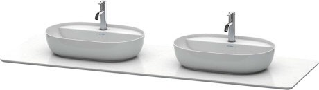 Blat Duravit Luv Quartz 1783x595mm cu doua decupaje  stone white