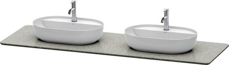 Blat Duravit Luv Quartz 1783x595mm cu doua decupaje  stone grey