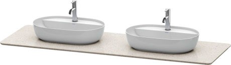 Blat Duravit Luv Quartz 1783x595mm cu doua decupaje  stone sand