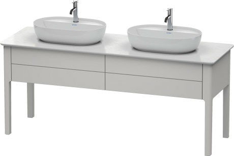 Dulap baza Duravit Luv cu doua sertare  1733x570mm  alb nordic satinat mat