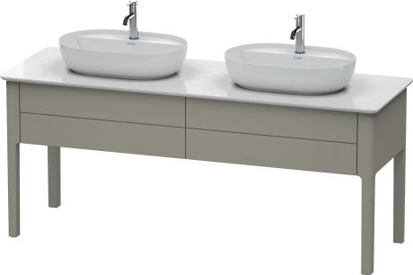 Dulap baza Duravit Luv cu doua sertare  1733x570mm  gri piatra satinat mat lacuit