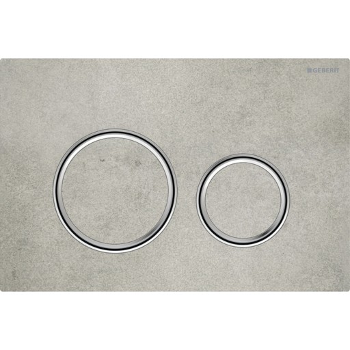 Clapeta actionare Geberit Sigma21  aspect beton - detalii crom