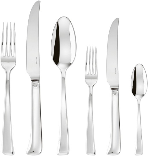 Set tacamuri Sambonet Imagine Solid Handle  72 piese  inox placat cu argint