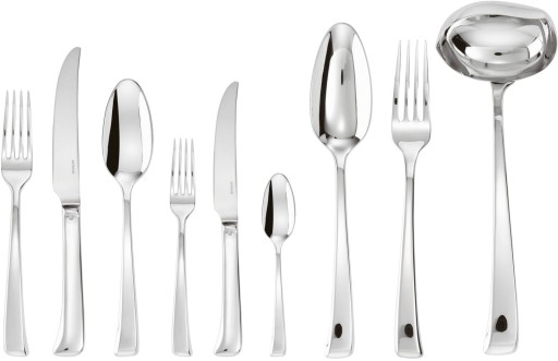 Set tacamuri Sambonet Imagine Solid Handle  75 piese  inox placat cu argint