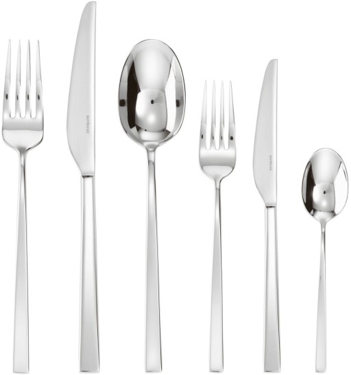 Set tacamuri Sambonet Linea Q Solid Handle  36 piese  inox placat cu argint