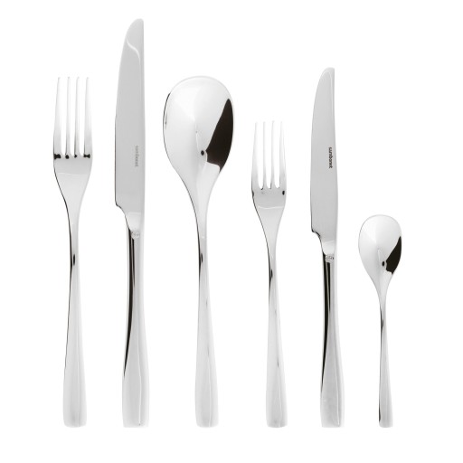 Set tacamuri Sambonet Sintesi Solid Handle  36 piese  inox placat cu argint