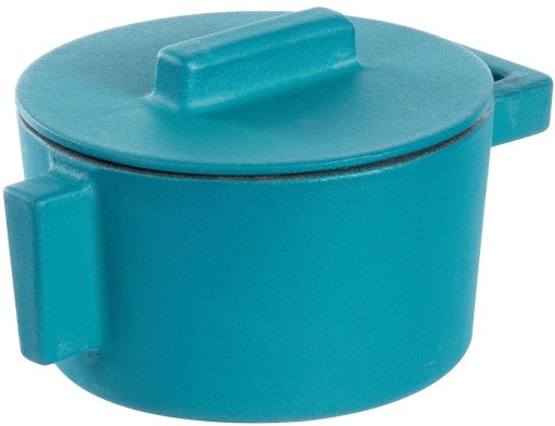 Cratita din fonta emailata Sambonet Terra.Cotto  design Vasques Stefania  capac fonta  d10cm  310ml  Anise
