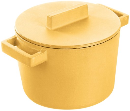 Cratita din fonta emailata Sambonet Terra.Cotto  design Vasques Stefania  capac fonta  d16cm  1.7 litri  Vanilla