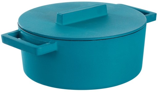 Cratita din fonta emailata Sambonet Terra.Cotto  design Vasques Stefania  capac fonta  d24cm  3.3 litri  Anise