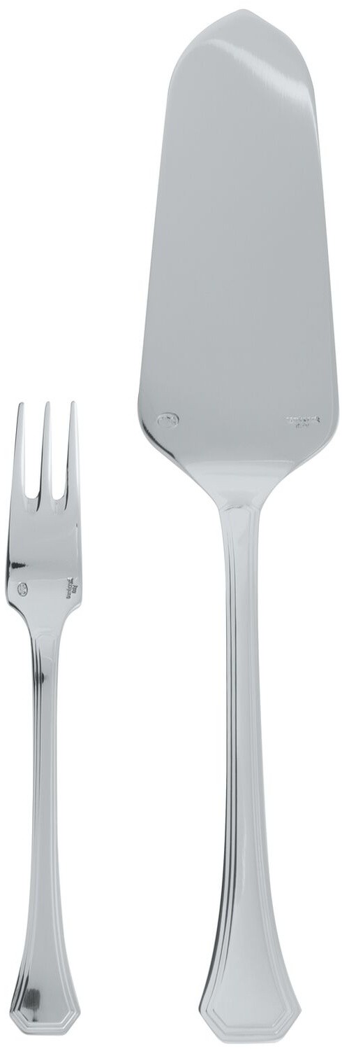 Set tacamuri desert Sambonet Deco  13 piese  inox placat cu argint