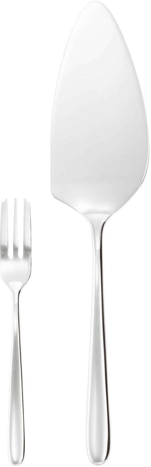 Set tacamuri desert Sambonet Hannah  13 piese  inox placat cu argint
